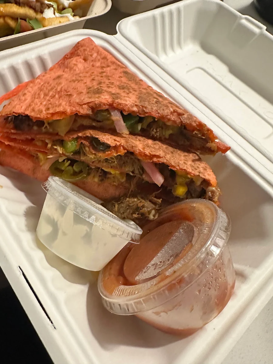 Pulled Pork Quesadilla, barBURRITO