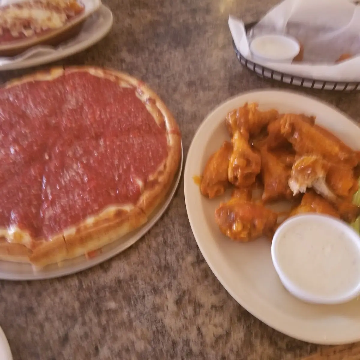 Chicago Deep Dish Pizza with Mushrooms