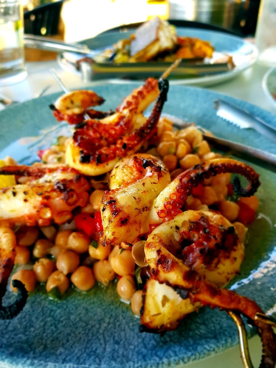 Grilled Octopus with Chickpeas