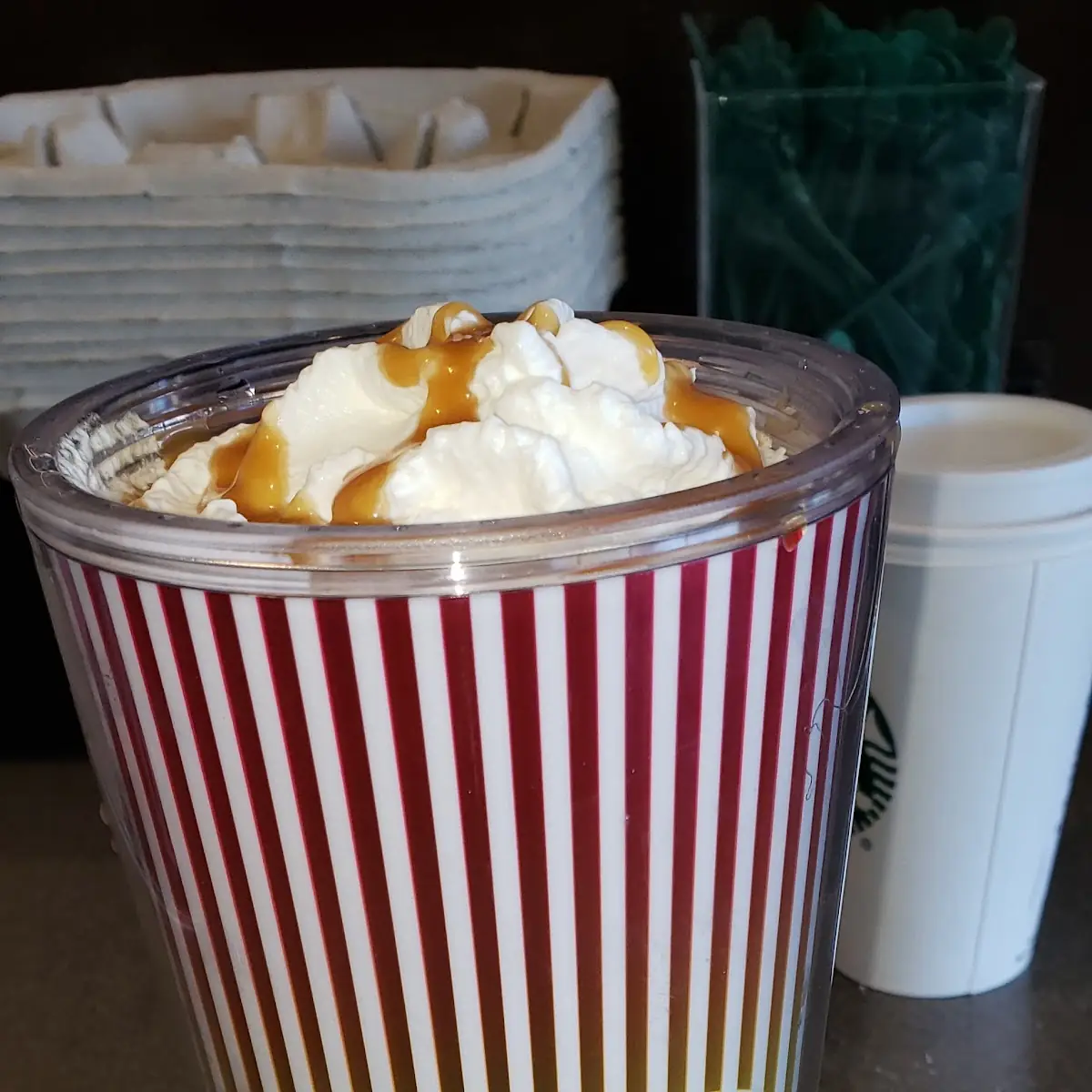 Venti Iced Carmel Macchiato