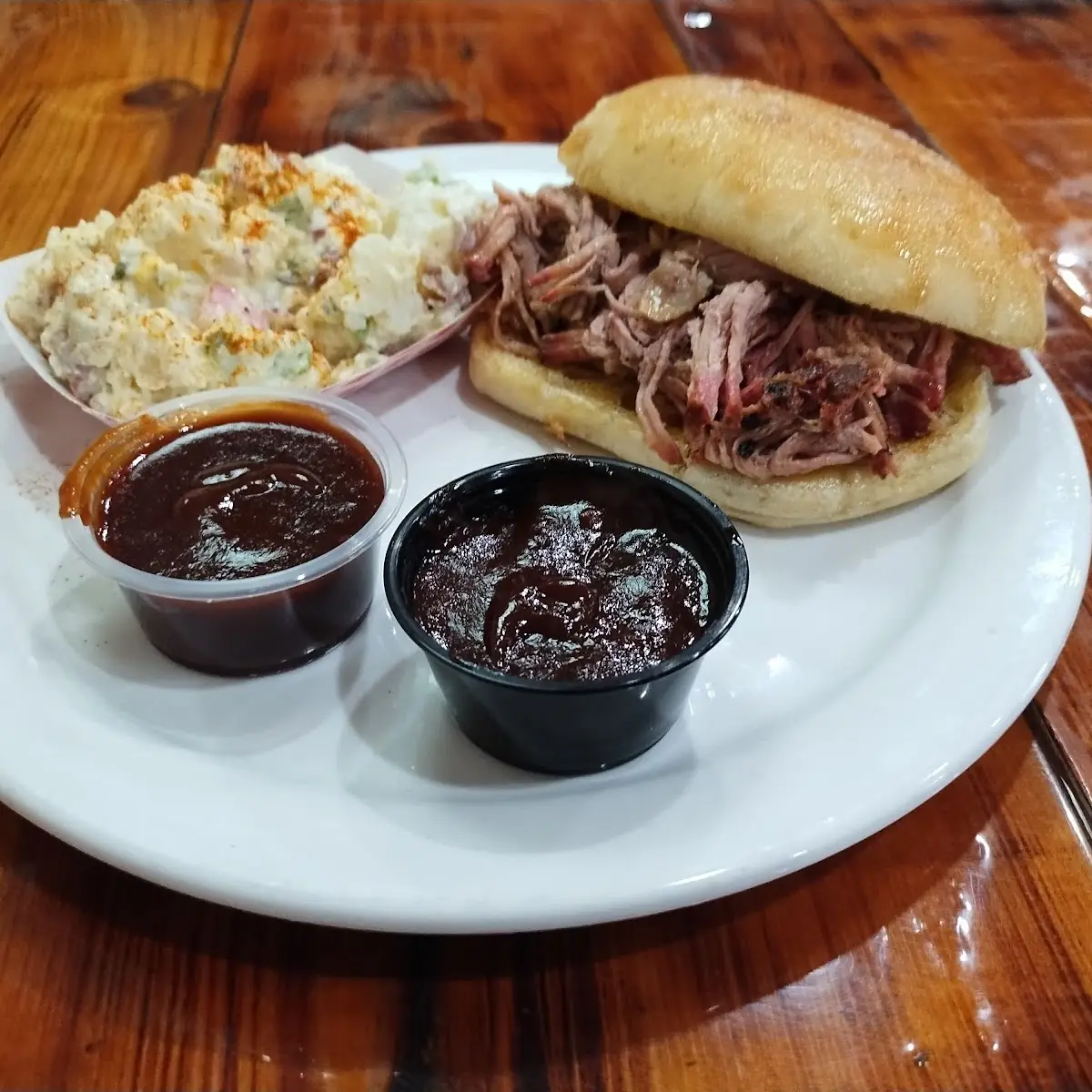 Pulled Pork Sandwich with Potato Salad