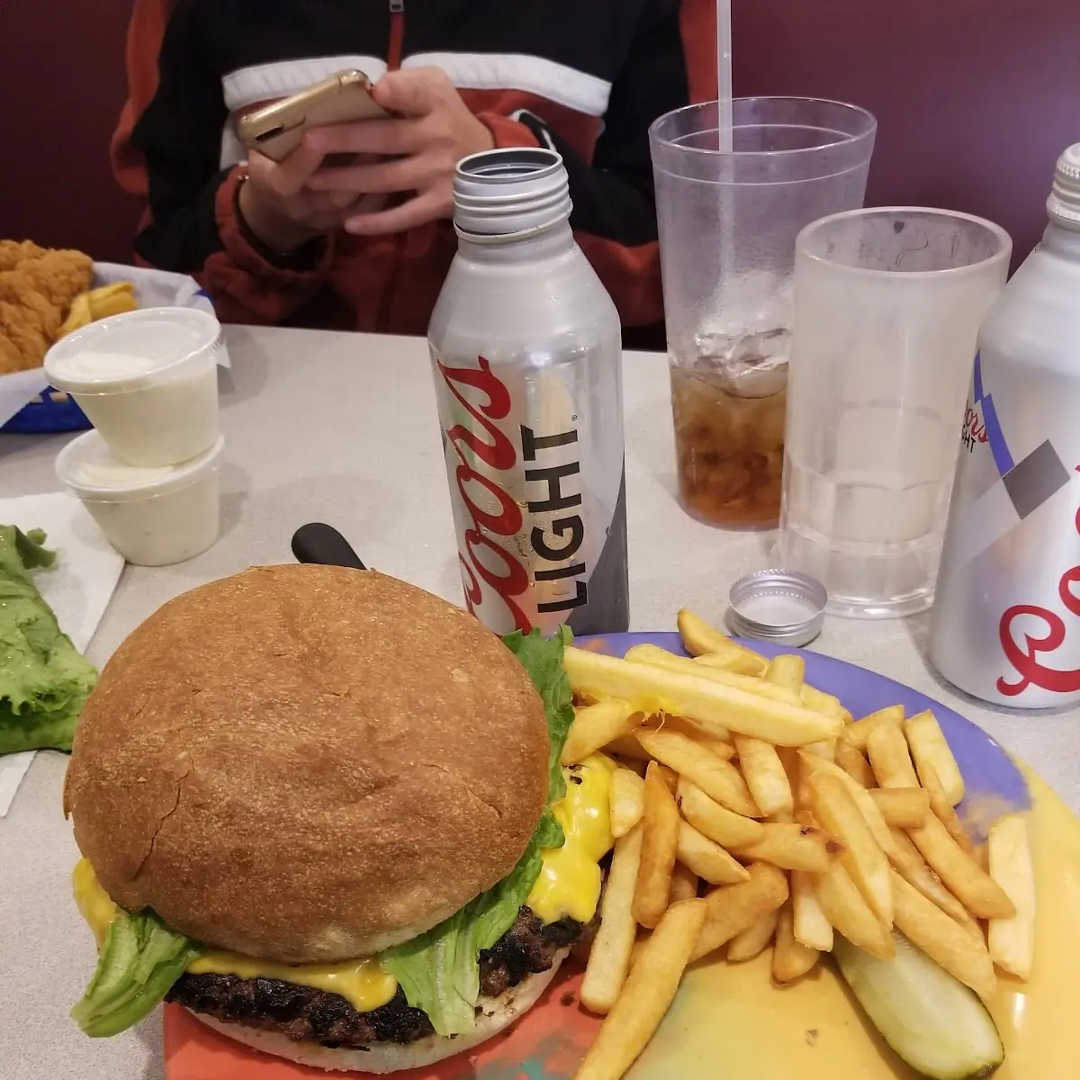 Cheese Burger and Fries