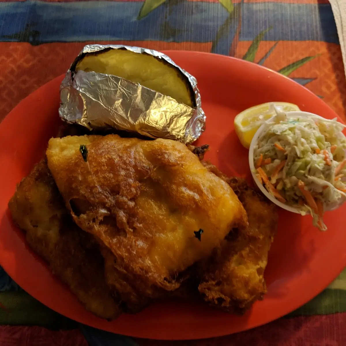 Fried Fish & Baked Potato