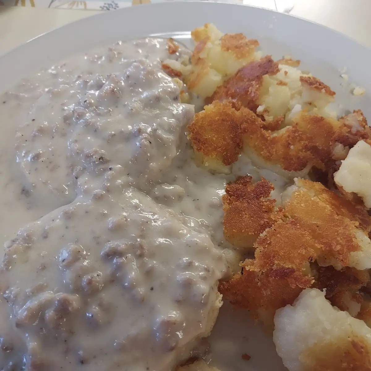 Sausage Gravy and Biscuit