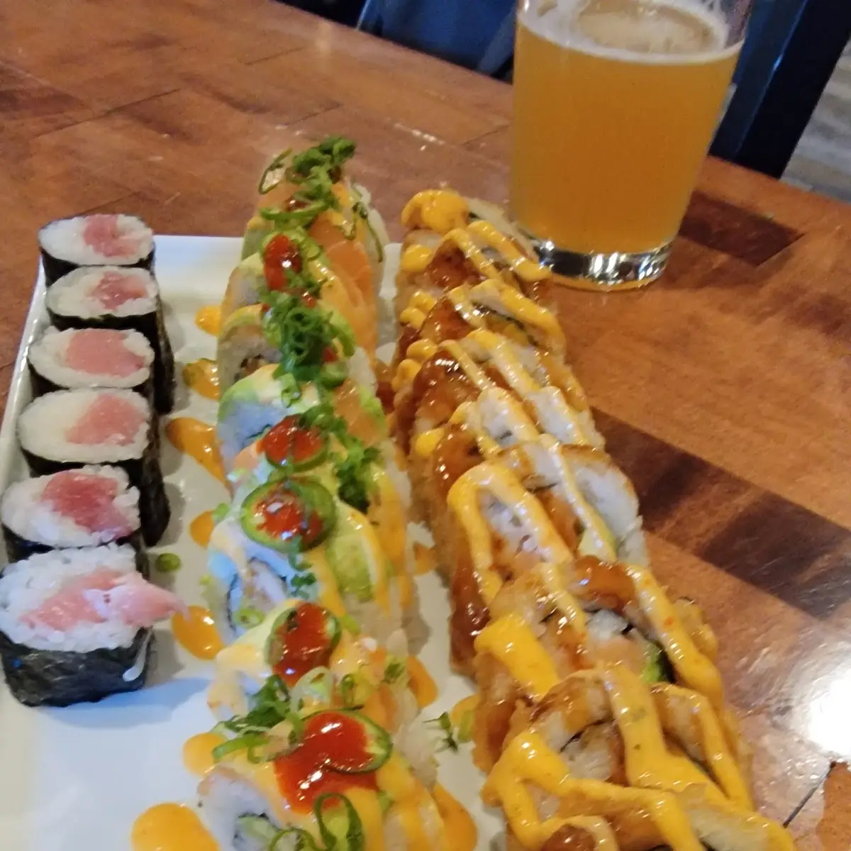 Tuna Roll Salmon Delight Roll and Vegas Roll