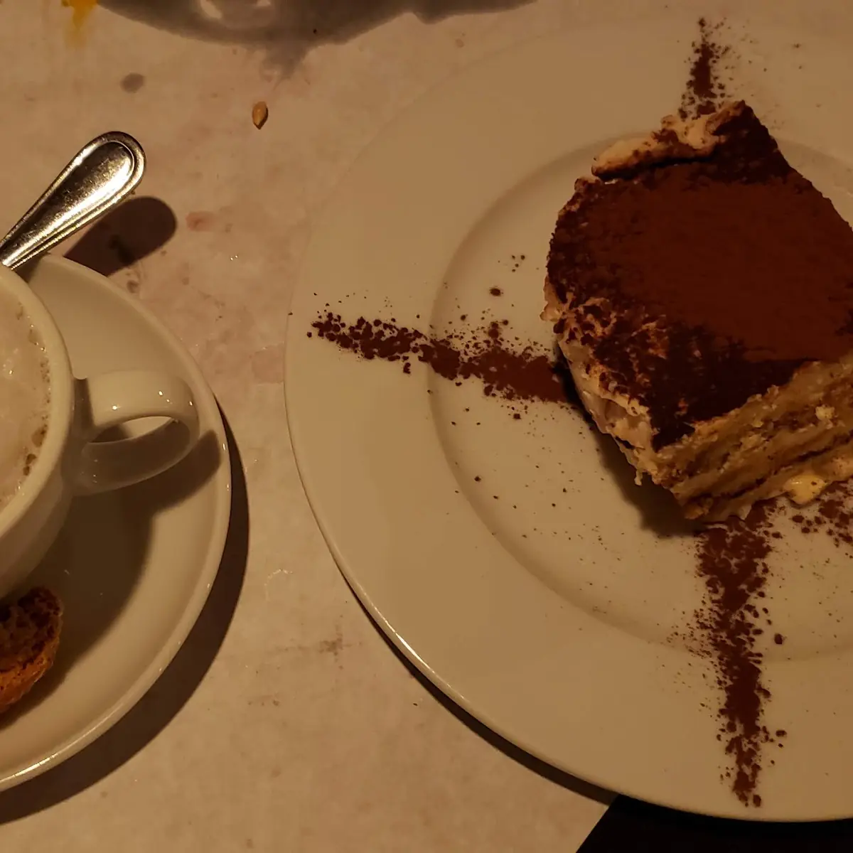 Tiramisu with a Cappuccino