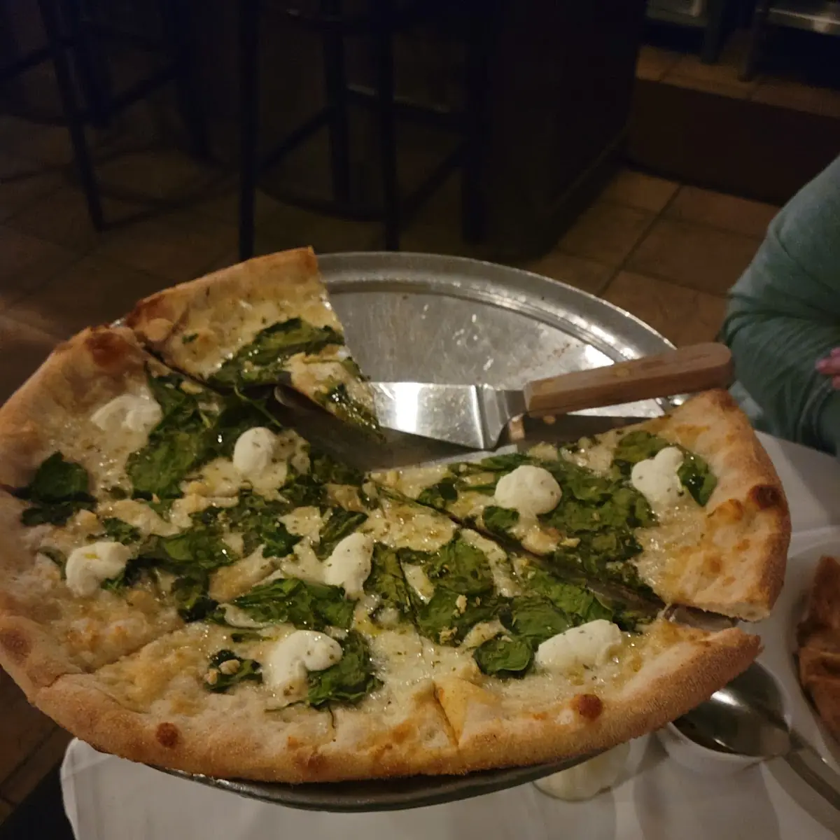 White Pizza with Spinach
