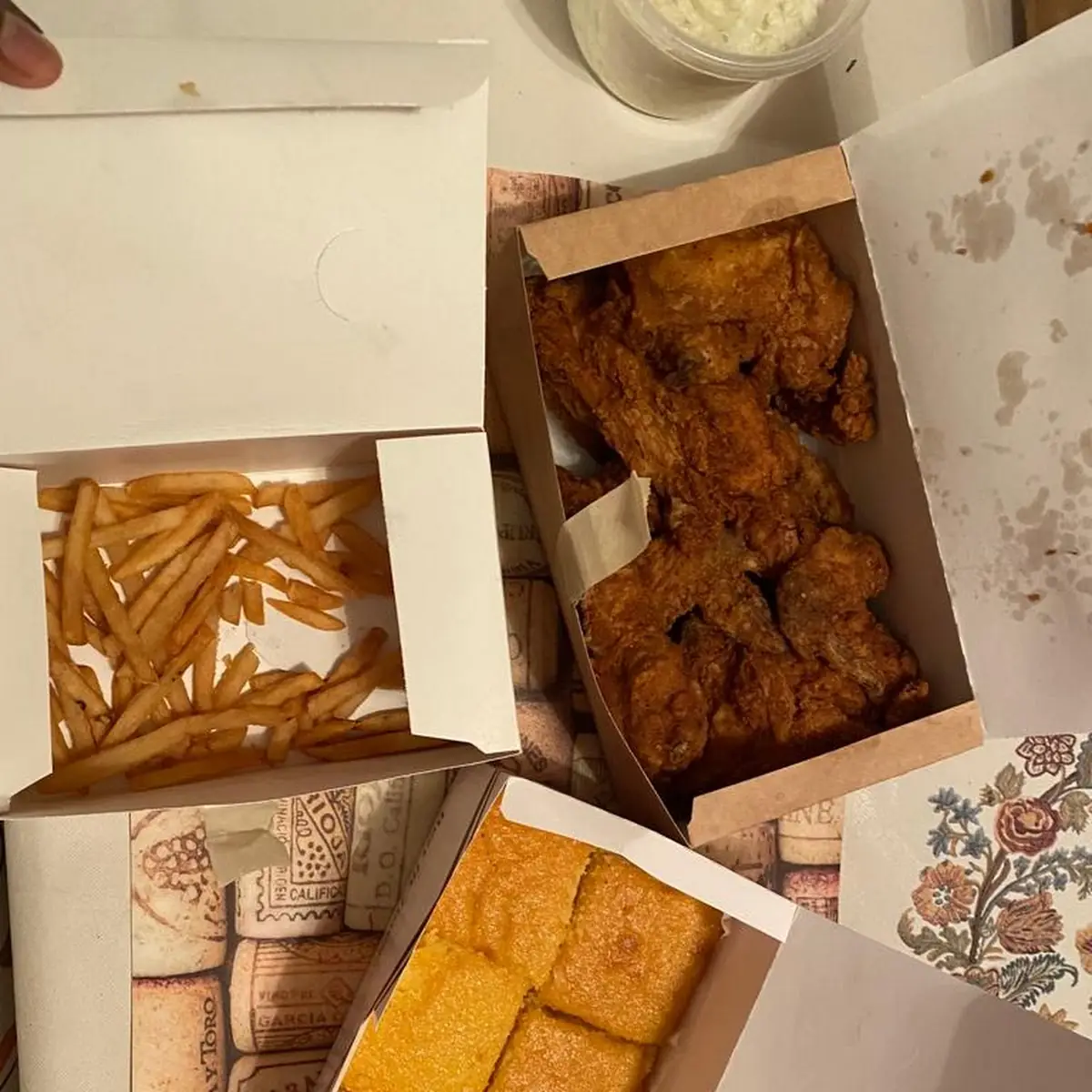 Fried Chicken with Corn Bread