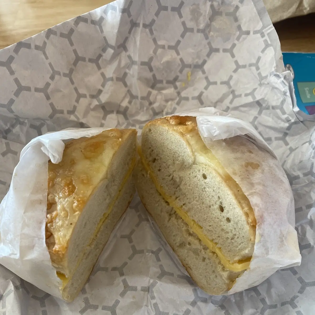 Cheese on Asiago Cheese Bagel