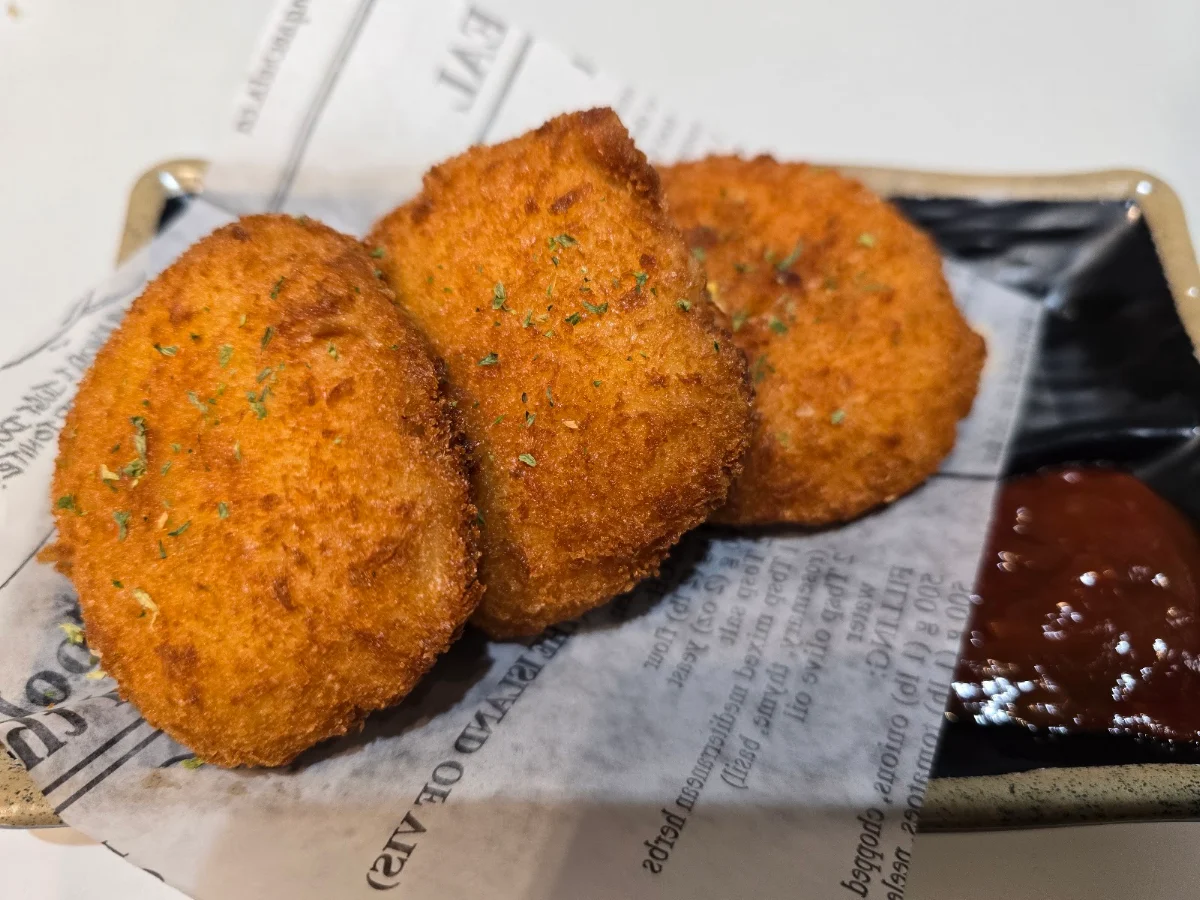 Potato Croquette, Aburiyaki Sushi