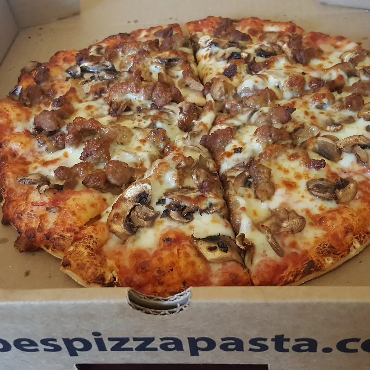 Sausage and Mushroom Pizza