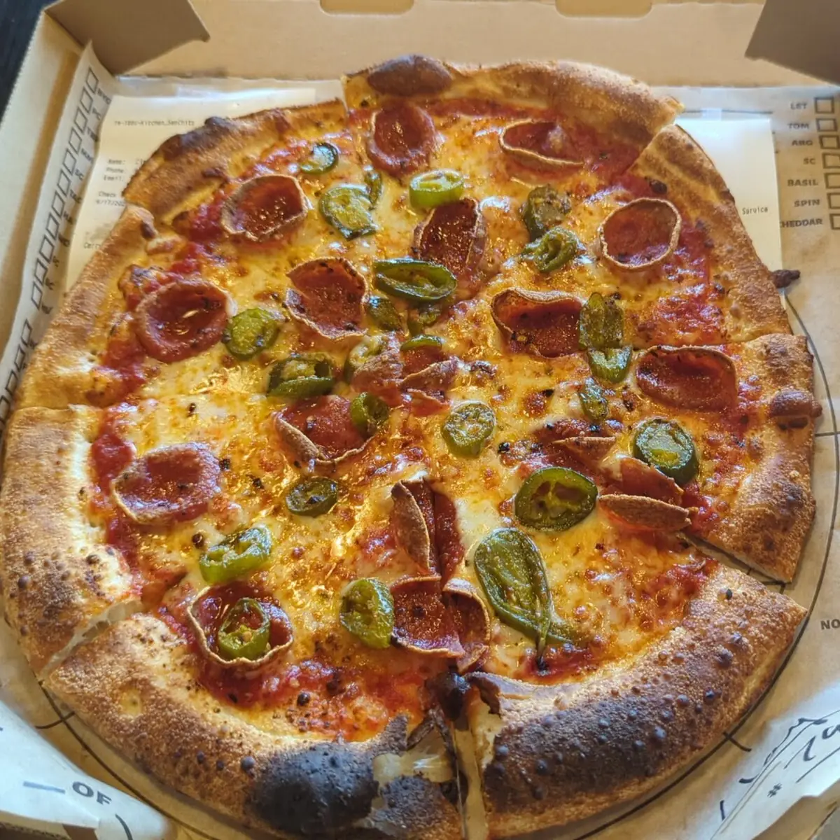 Pepperoni Pizza with Jalapenos