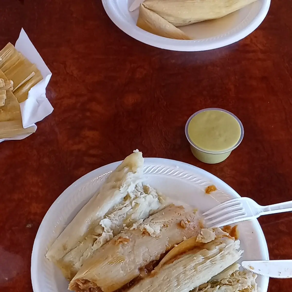 Tamales Pollo En Salsa Verde