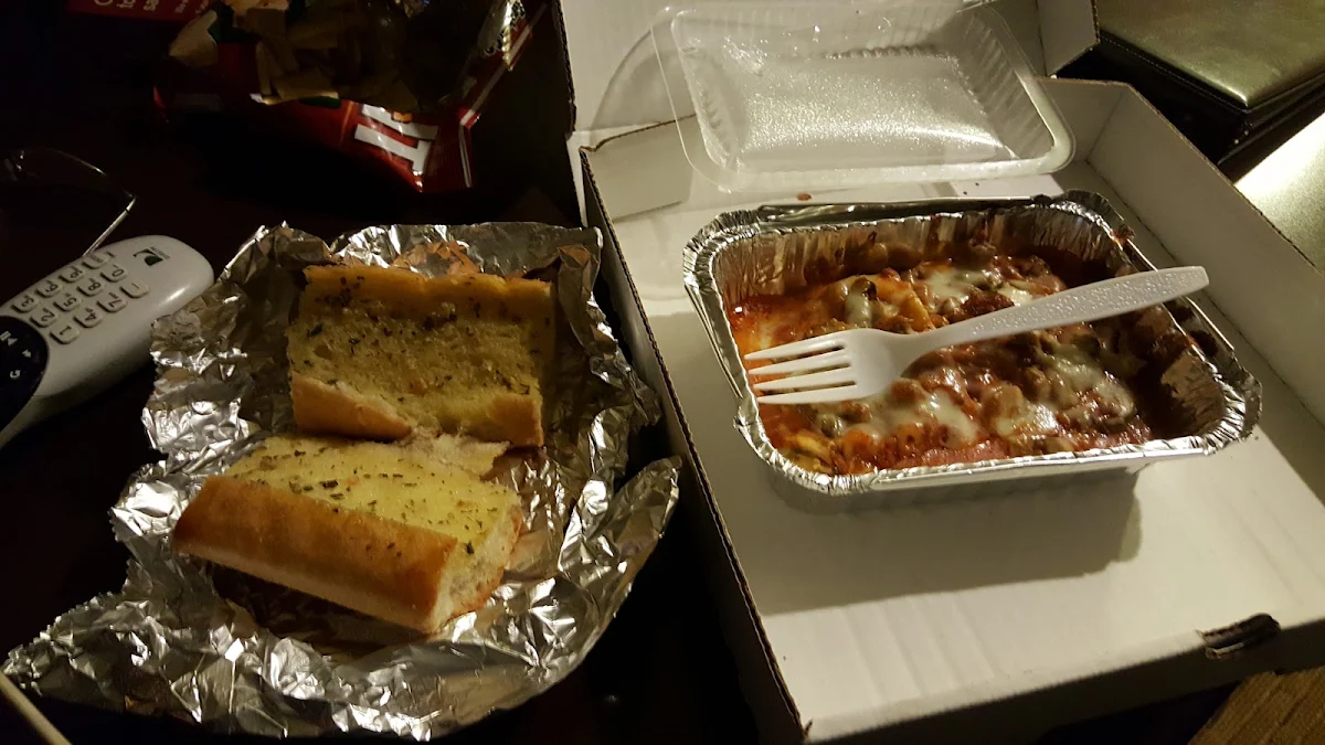 Baked Lasagna with Garlic Bread