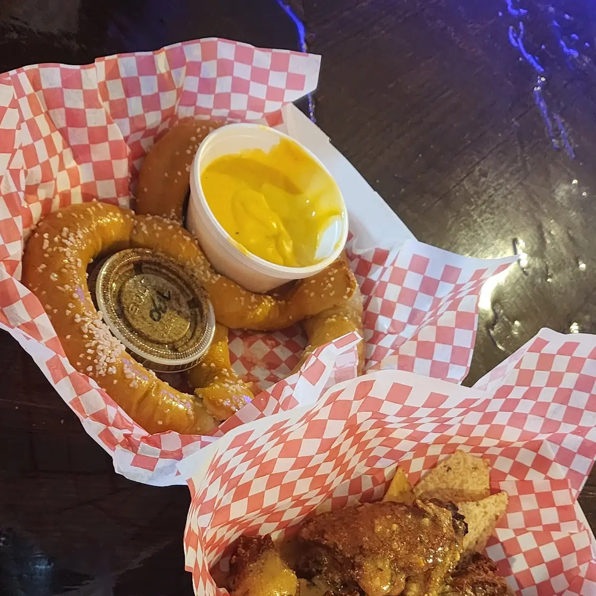 Garlic Parmesan Wings and Pretzel