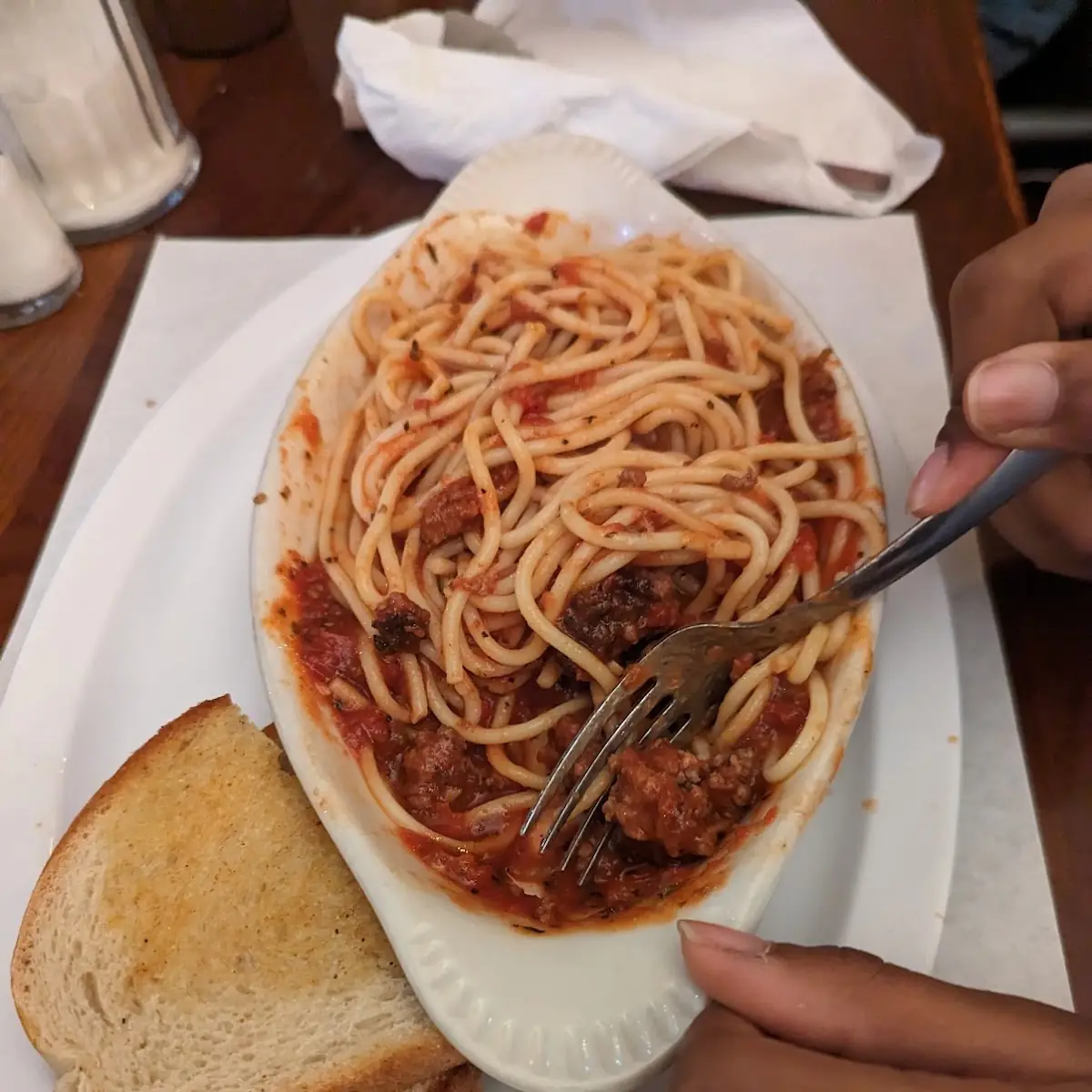 Spaghetti and Texas Toast