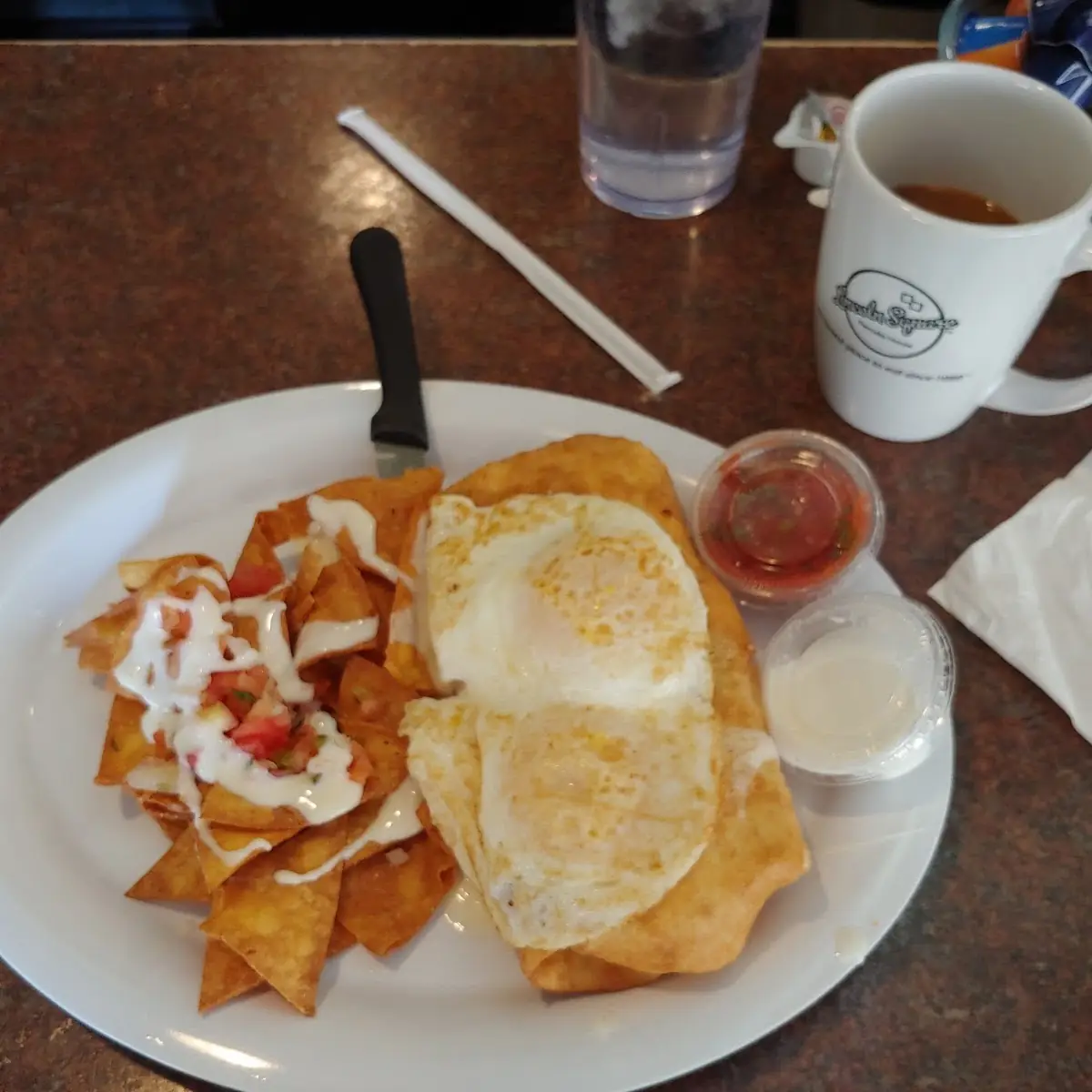 Chimichanga w Two Fried Eggs