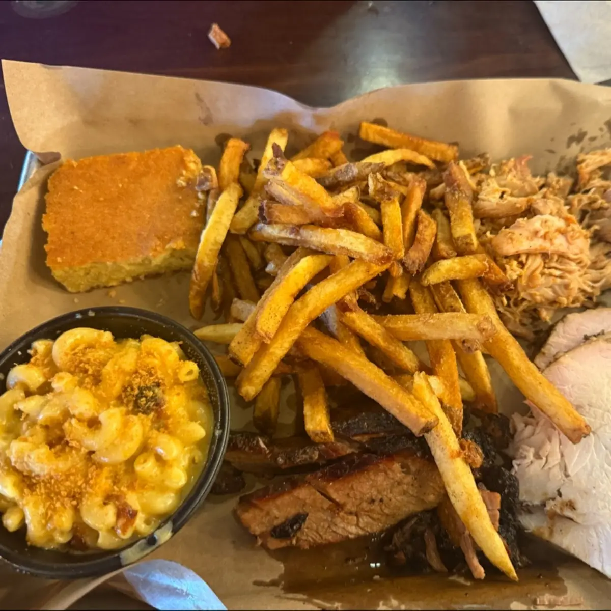 Fries and Mac and Cheese