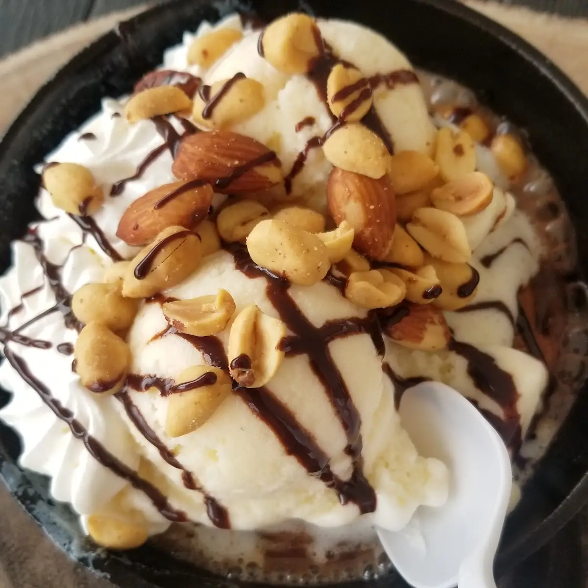 Chocolate Chip Cookie with Ice Cream on Top