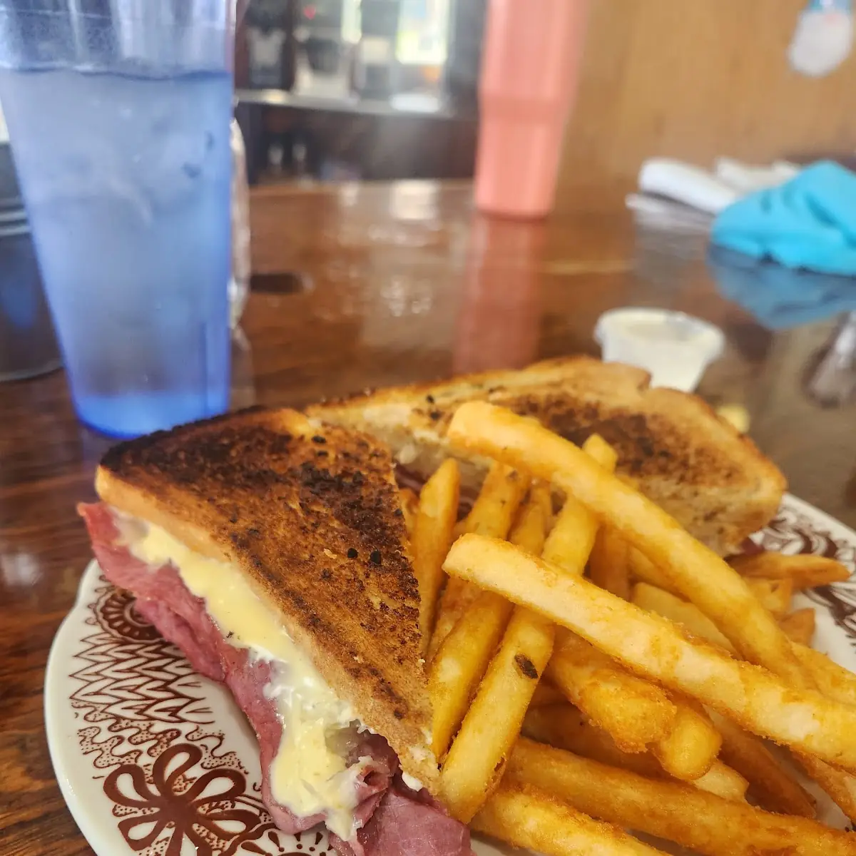 Reuben Sandwich and Fries