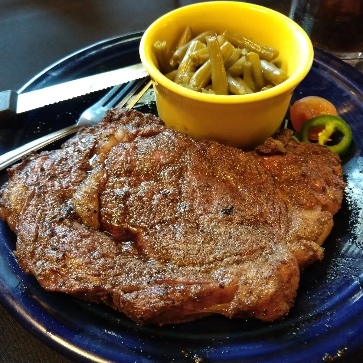 16oz Ribeye with Green Beans