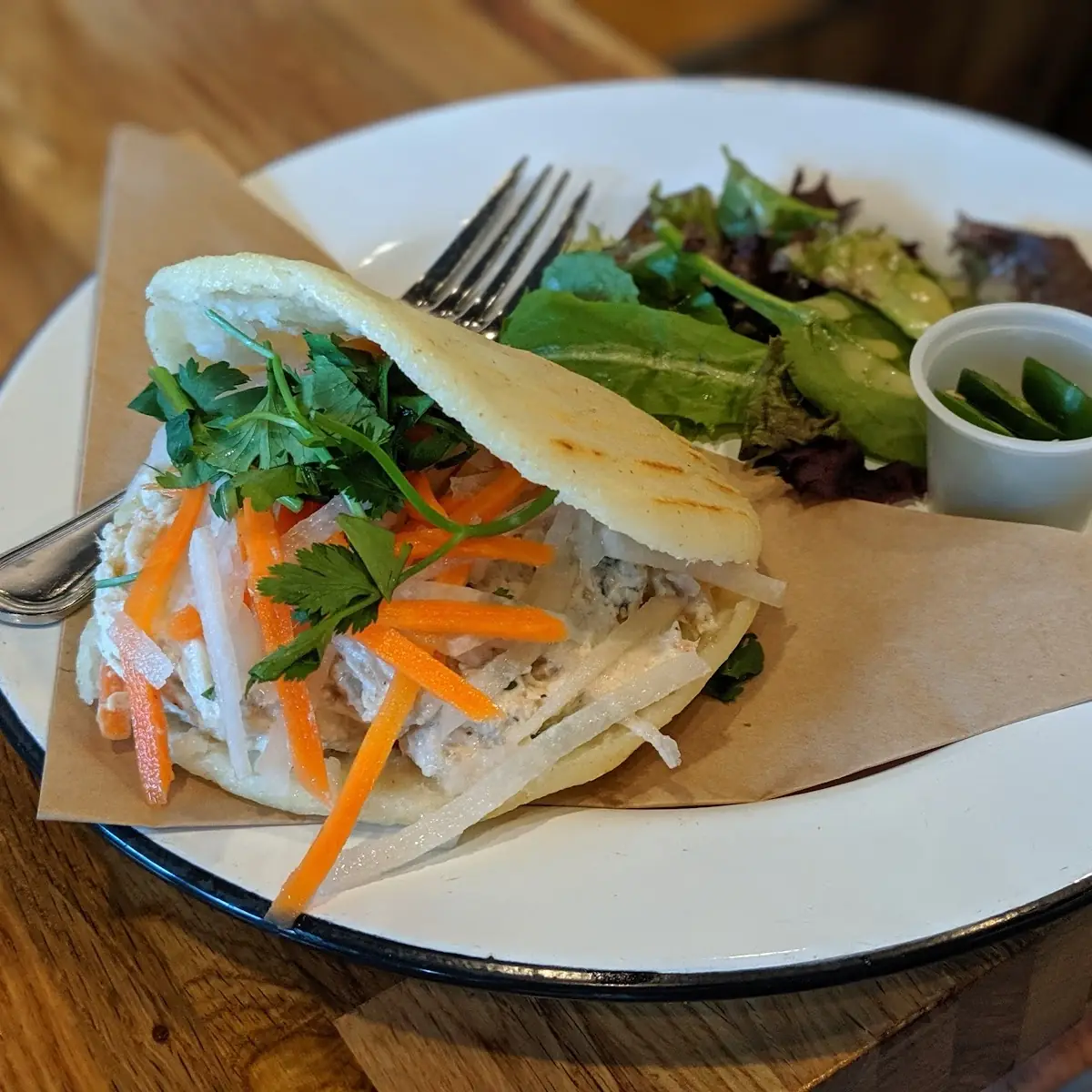 Chicken Banh-MI Arepa