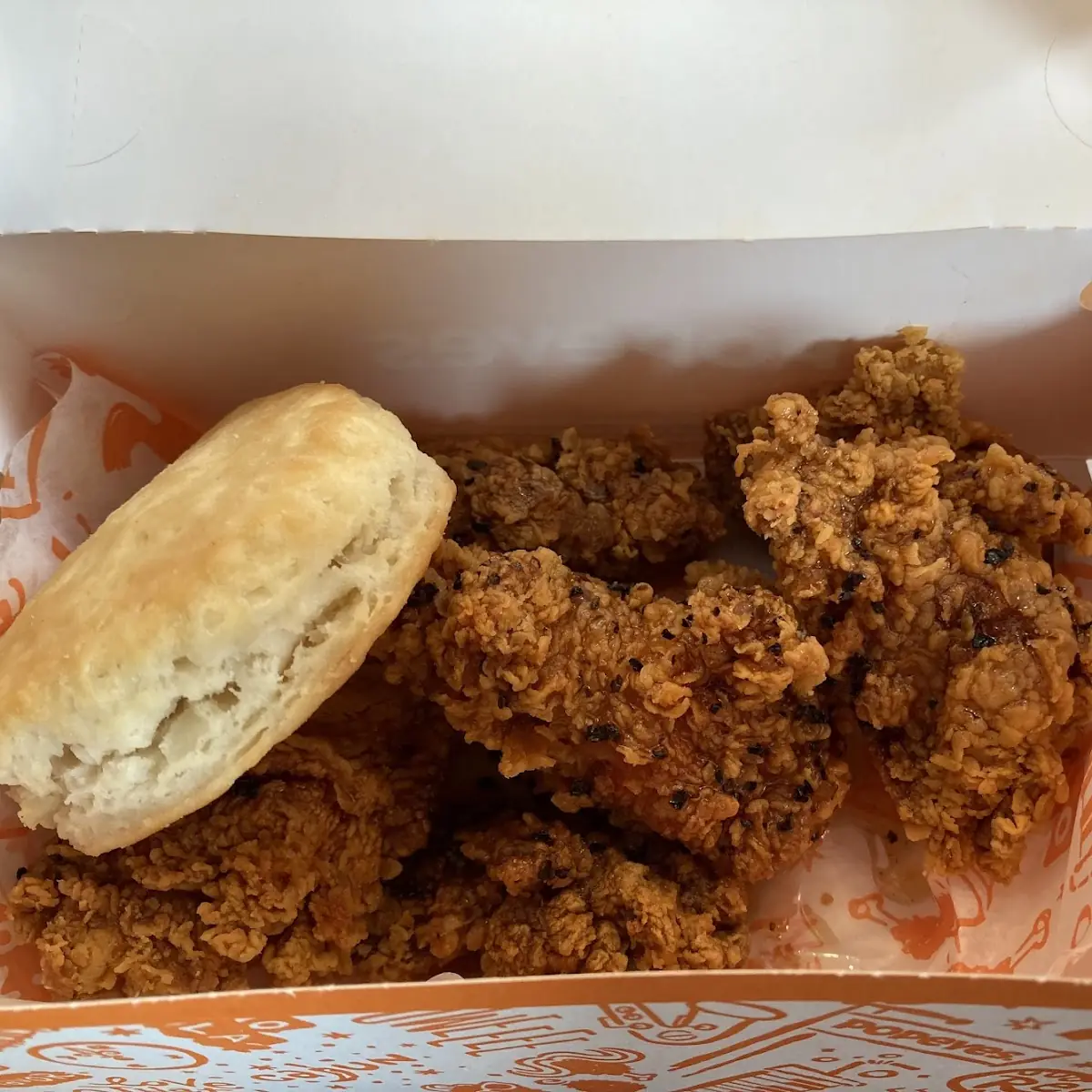 Hot Honey Lemon Pepper Wings and Biscuit