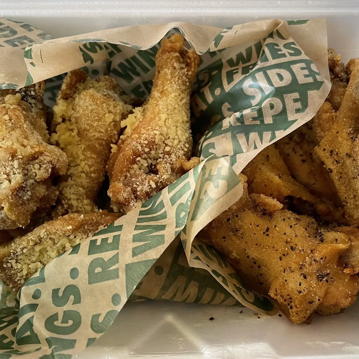 Lemon Pepper and Garlic Parmesan Wings