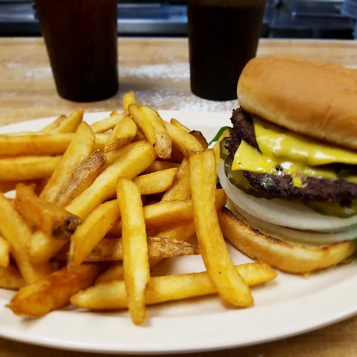 Double Cheeseburger and Fries