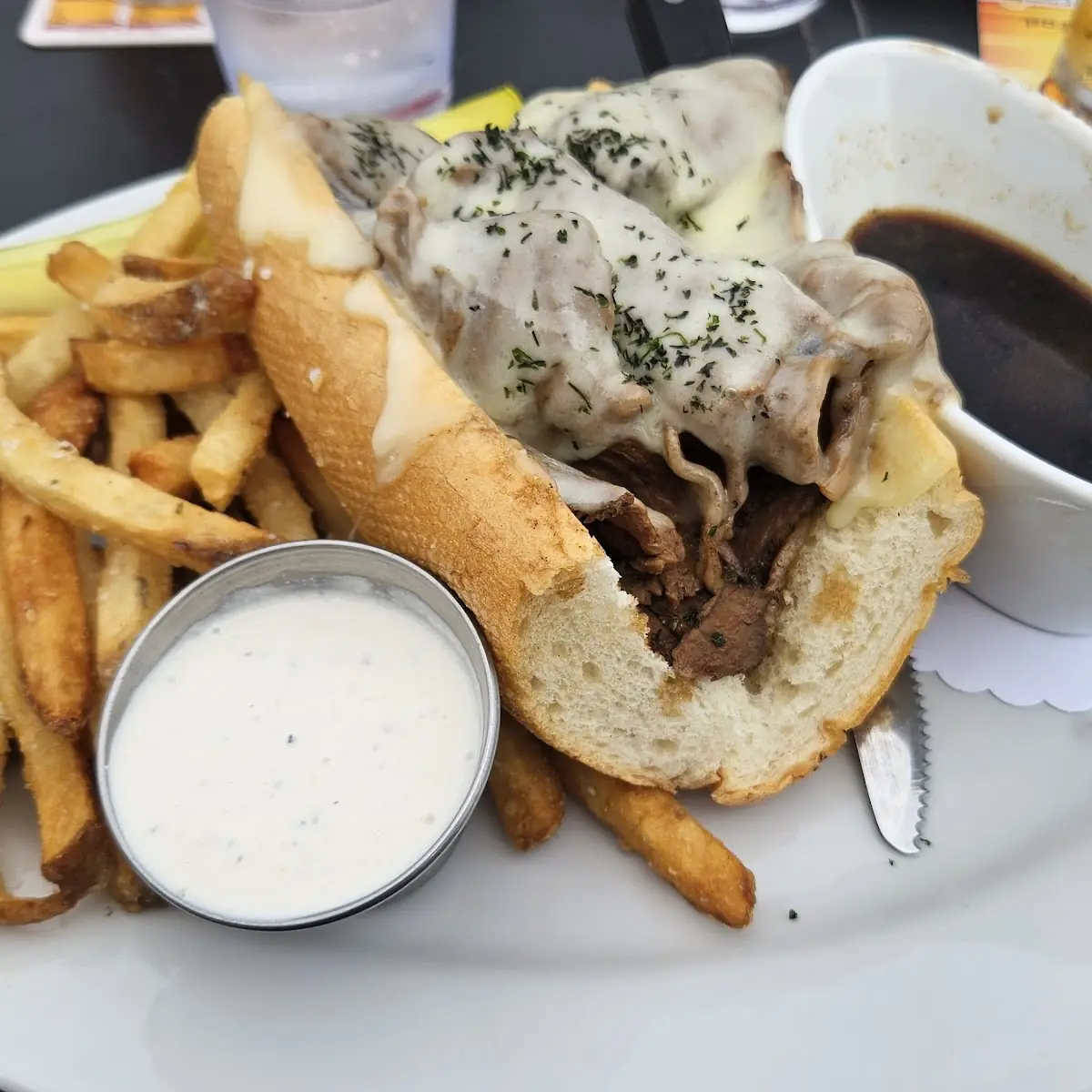 French Dip and Housecut Fries
