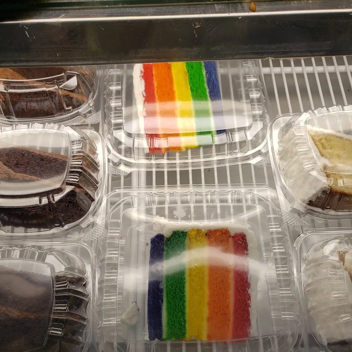 Rainbow Cake Slice