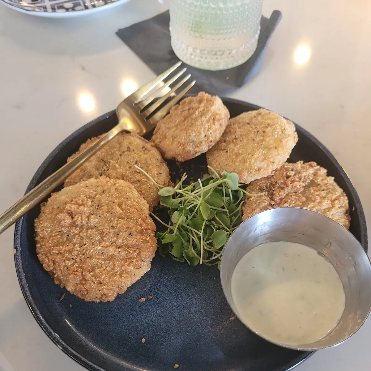 Fried Green Tomatoes with Garlic Aioli