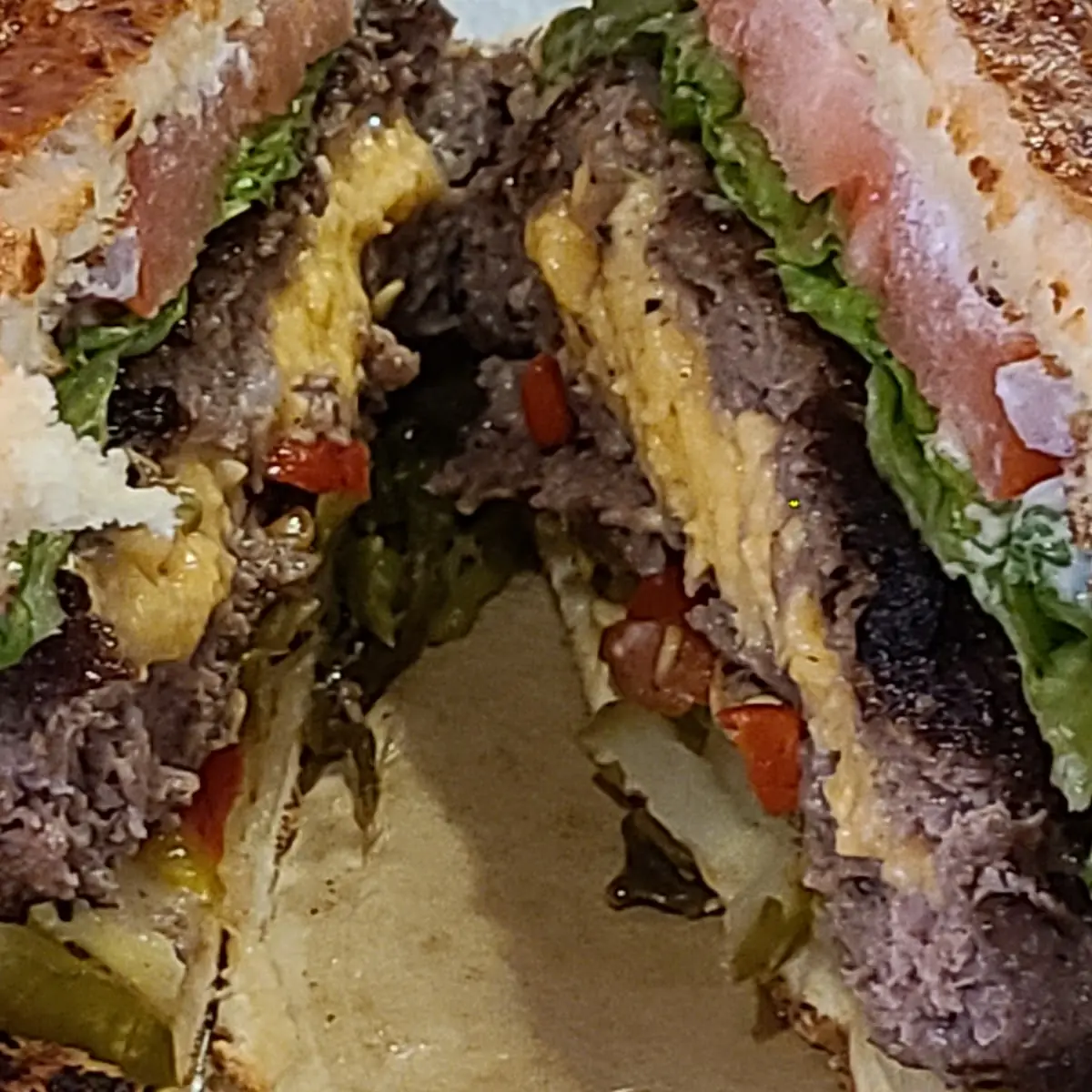 Green Chile Cheese Burger