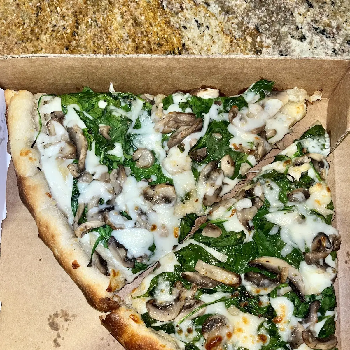 Stuffed Spinach and Mushroom Pizza Slice