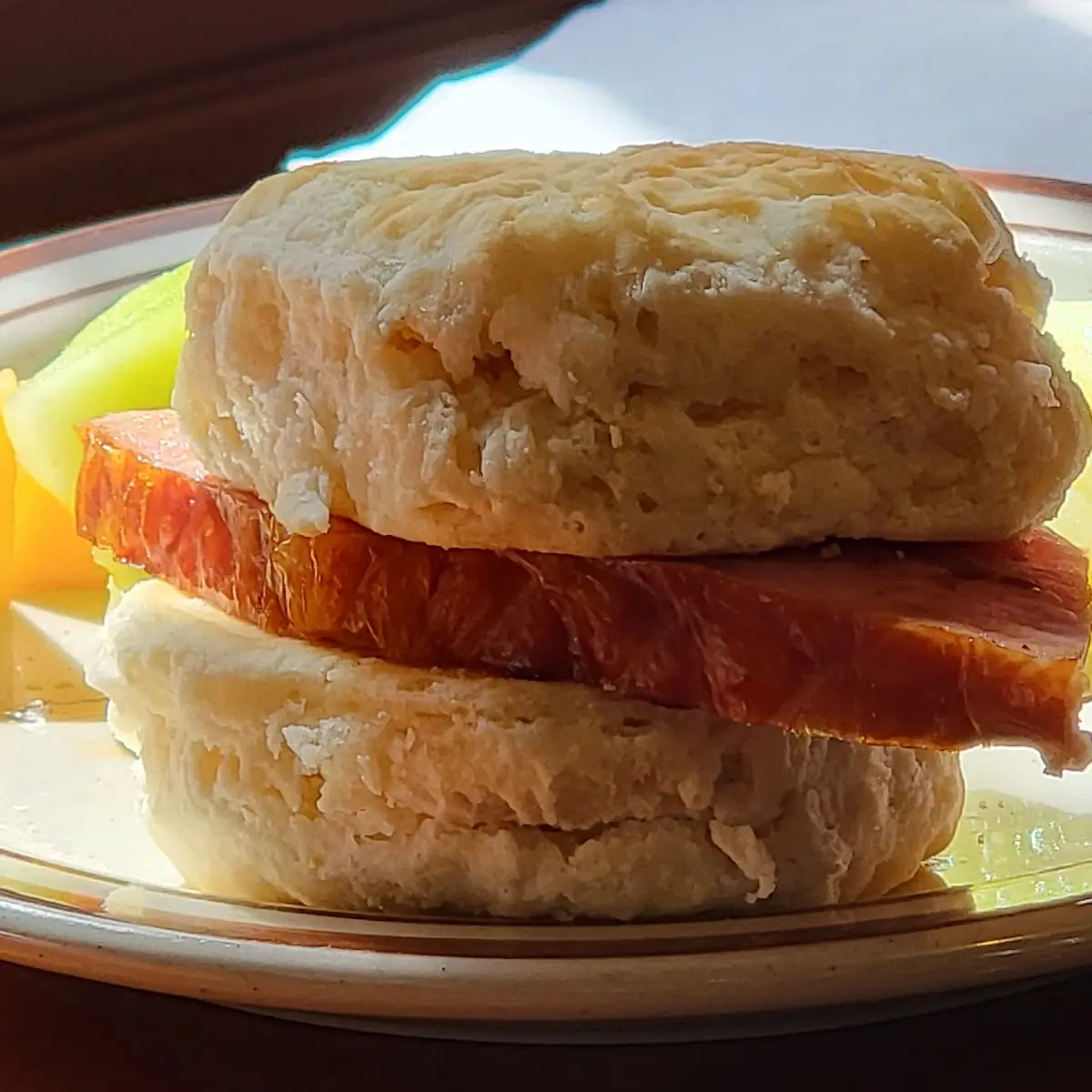 Two Biscuits Ham Sandwich