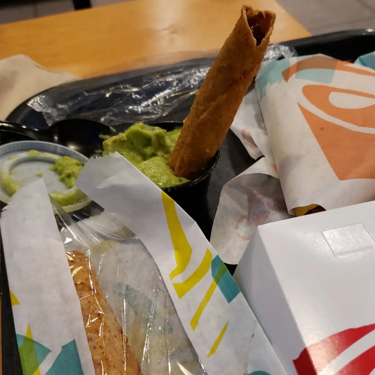 Rolled Chicken Taco with Guacamole