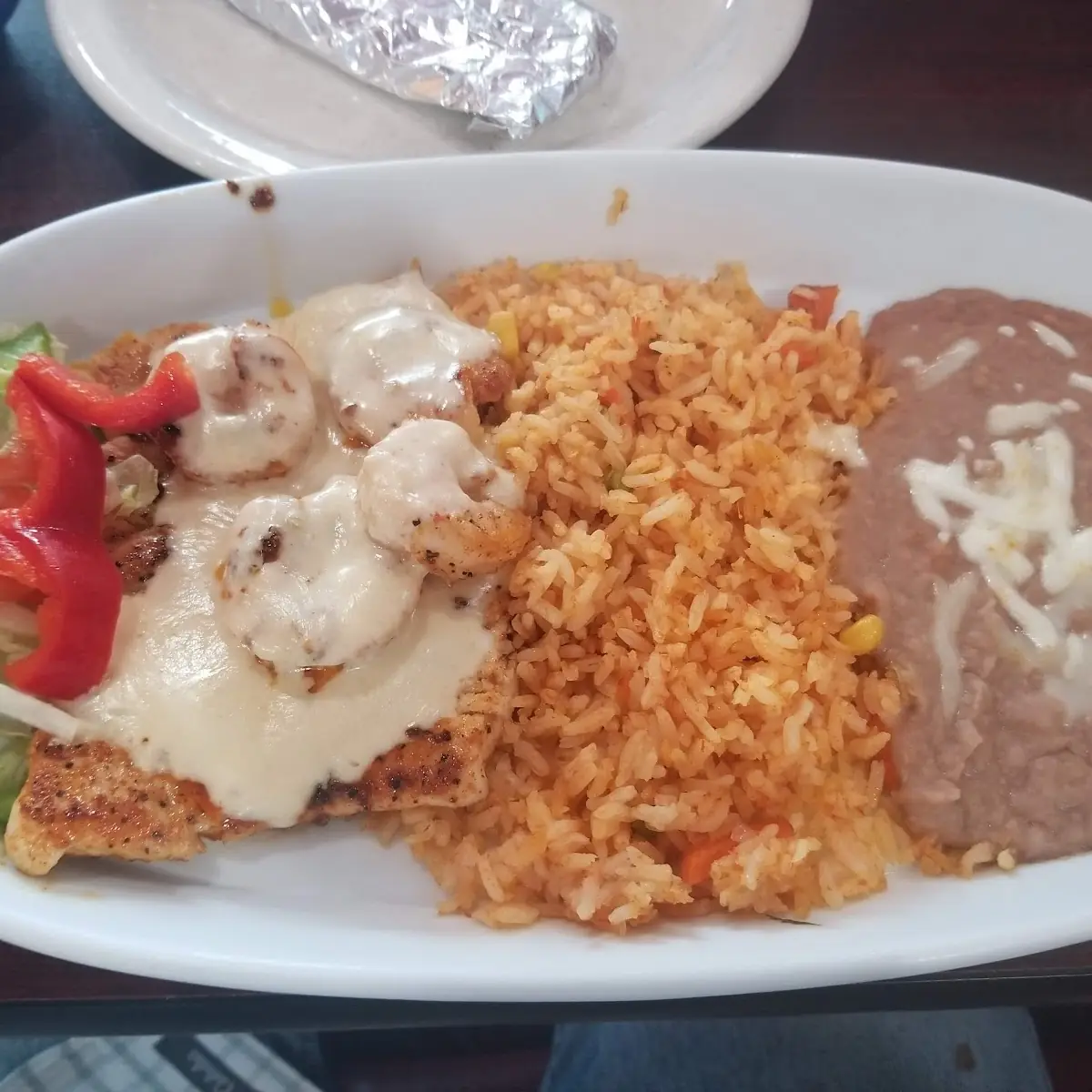 Bean and Cheese Burrito with Rice
