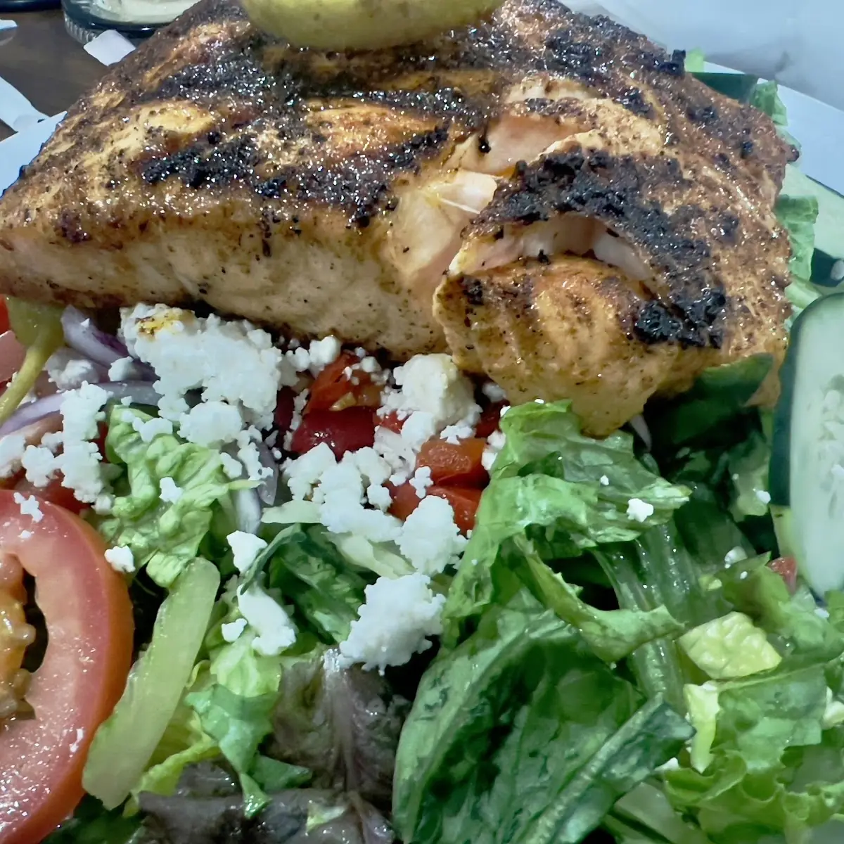 Caesar Salad with Salmon