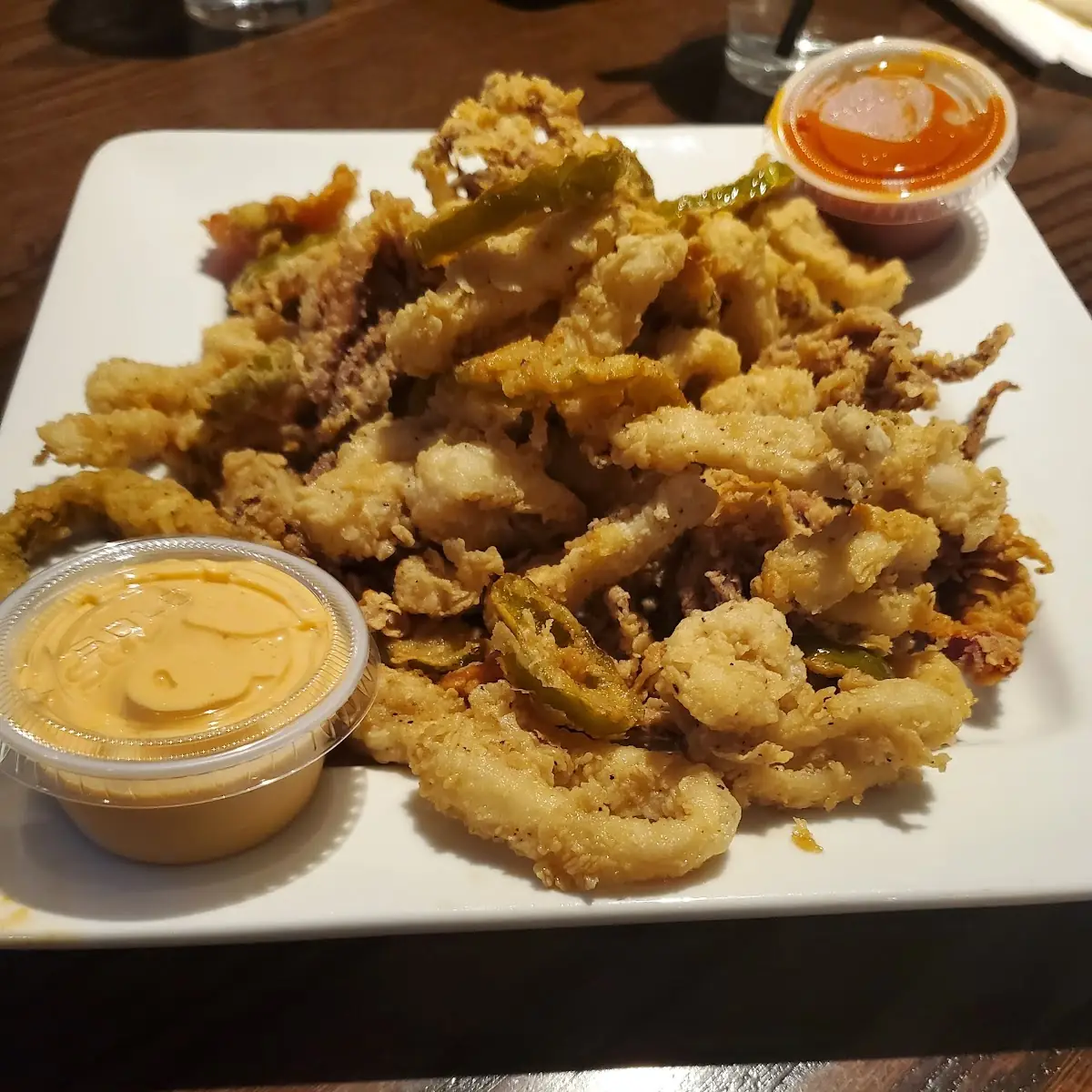 Fried Calamari and Onion Rings