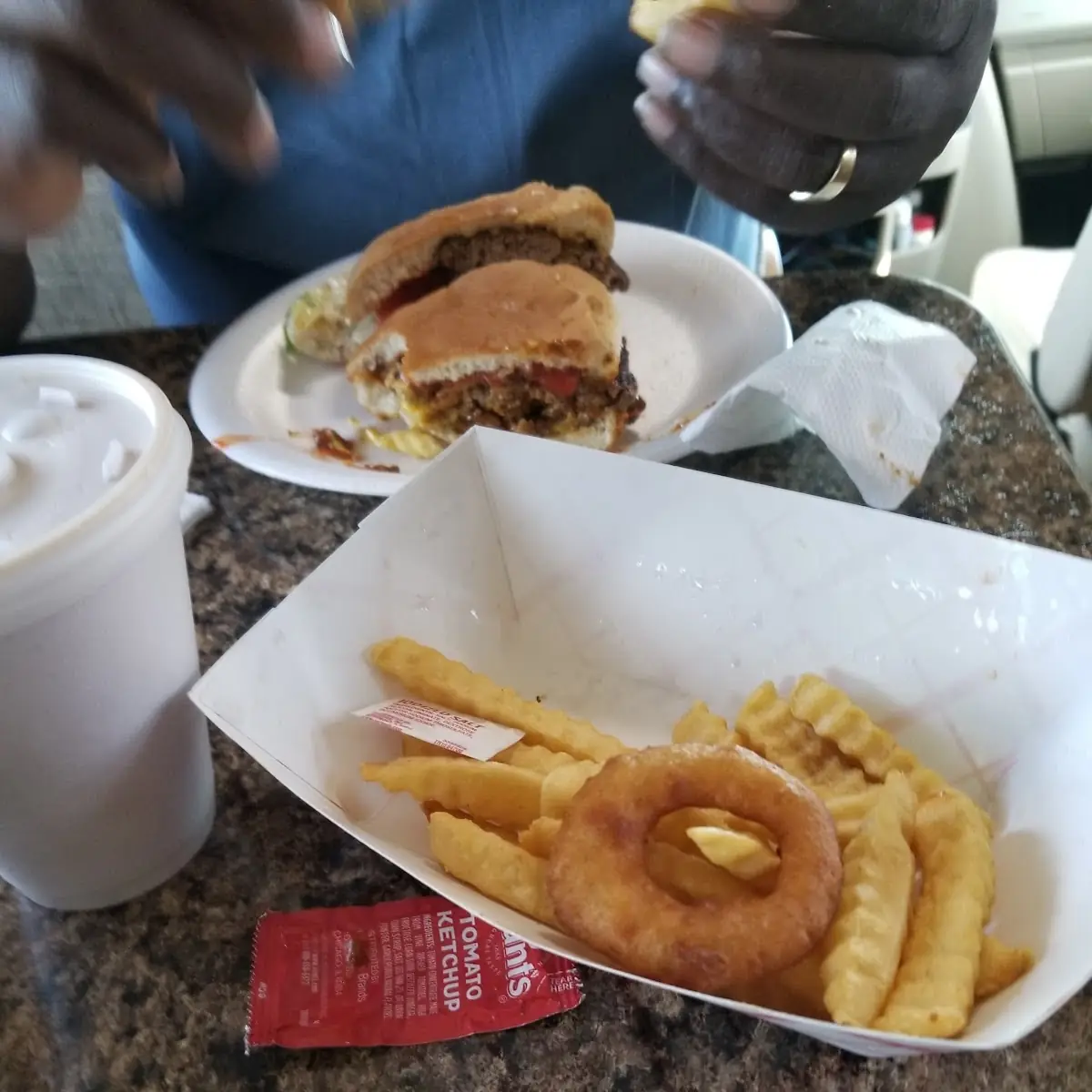 French Frieswith Onion Rings