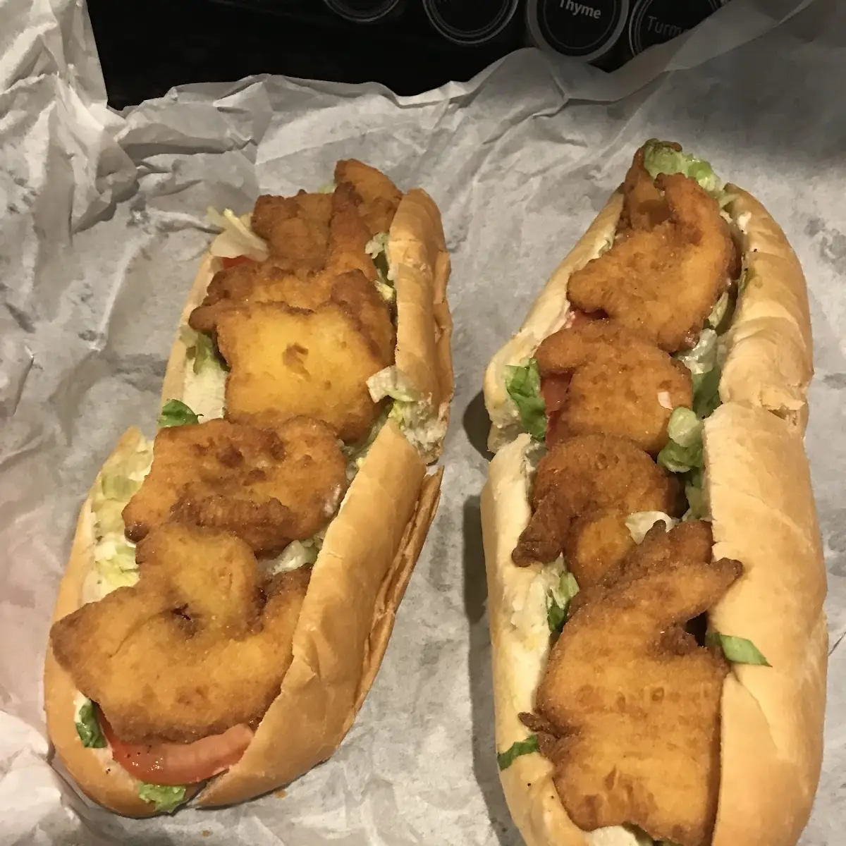 Large Fried Shrimp PO Boy