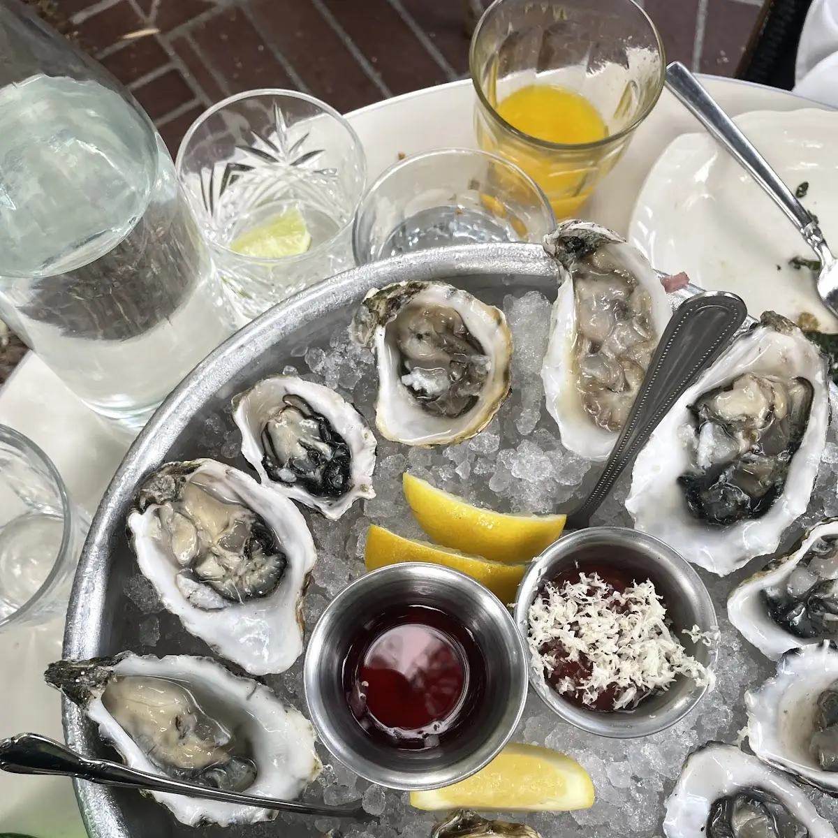 Fresh Oysters with Lemon and Sauces