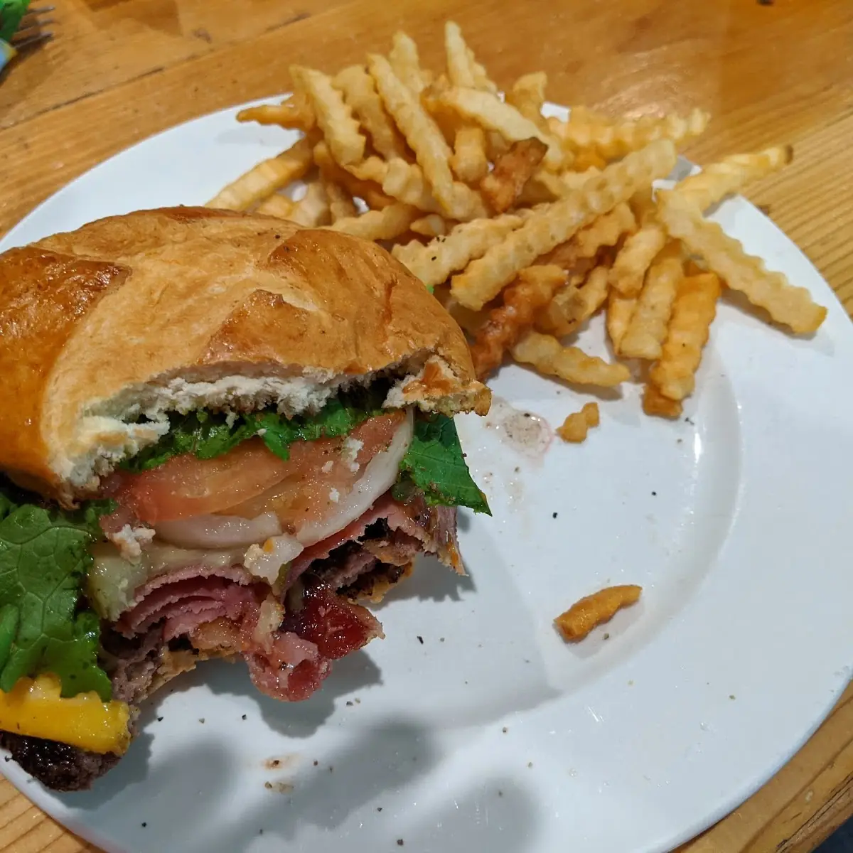 Bacon Cheeseburger with Grilled Ham