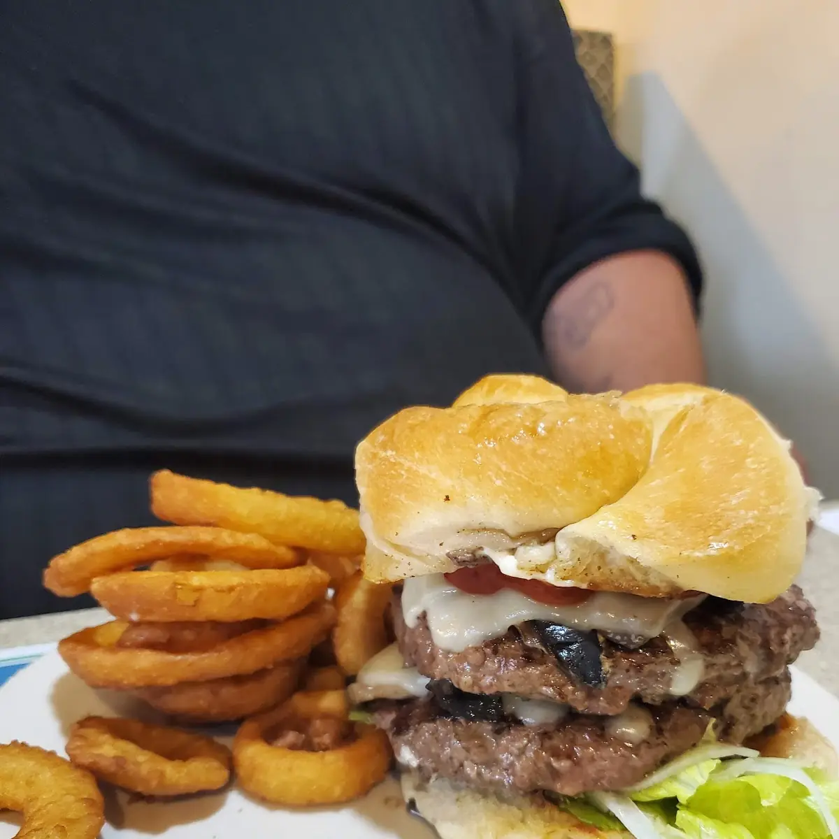 Mushroom Onion Swiss Burger