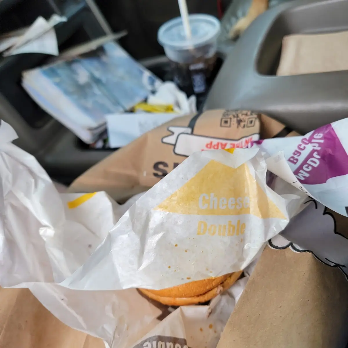 My Opened mc Double Cheeseburger