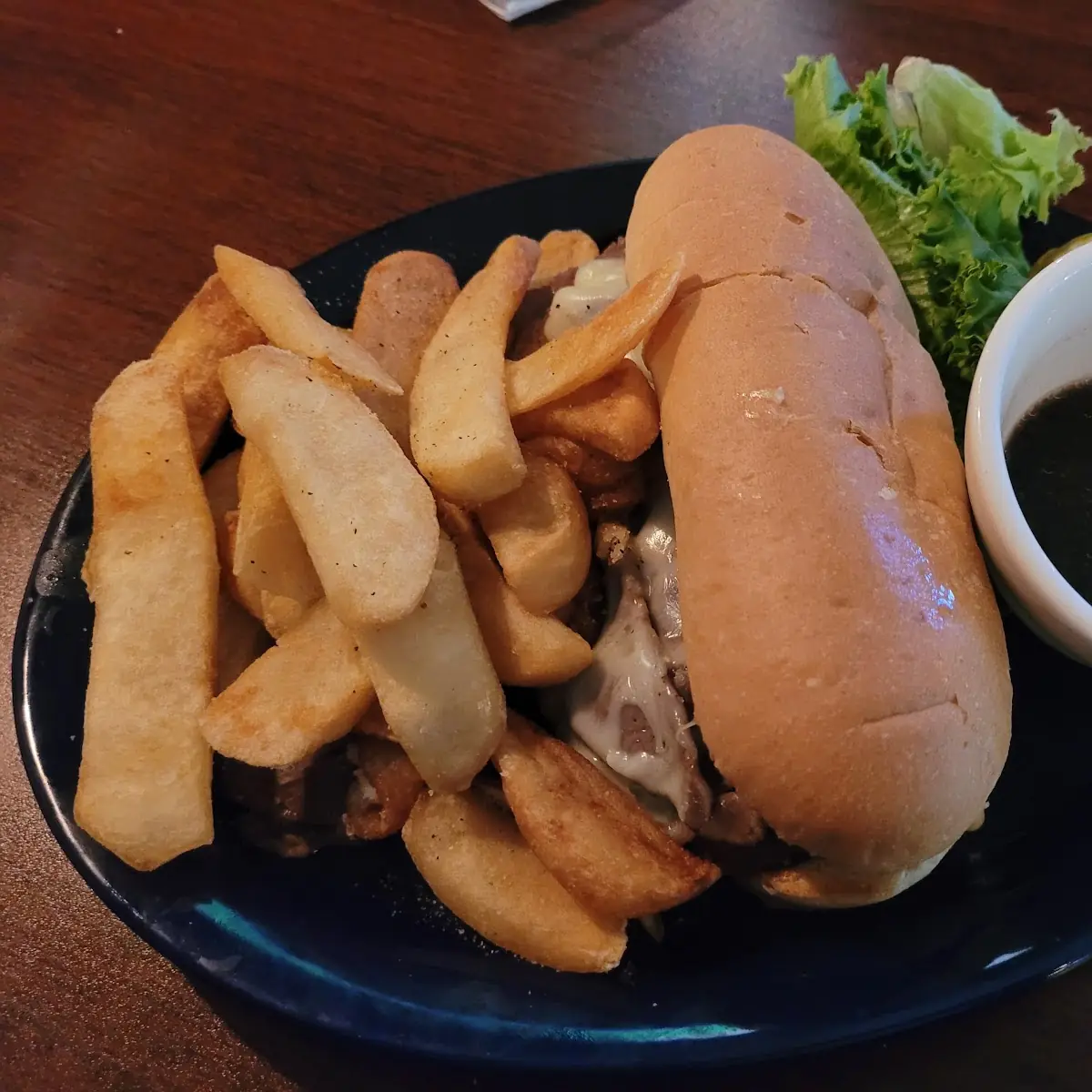 French Dip with Steak Fries