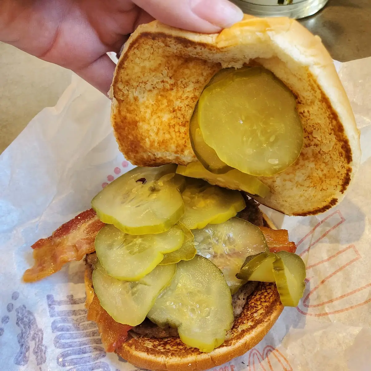 Bacon Cheeseburger with Extra Pickles