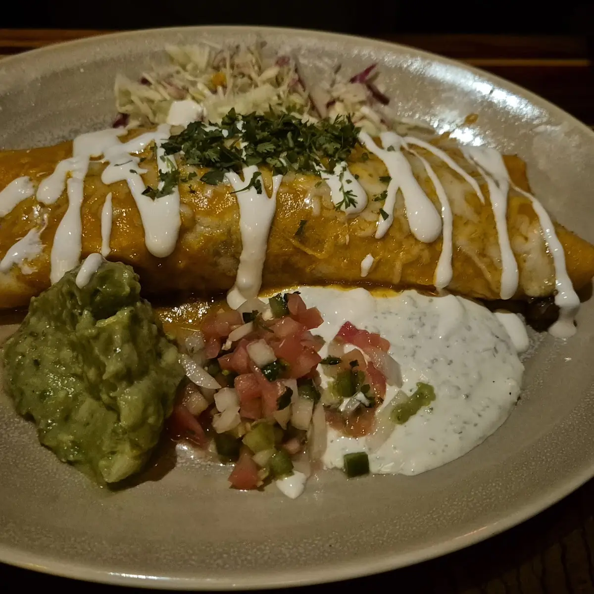 Burrito with Salsa and Guacamole