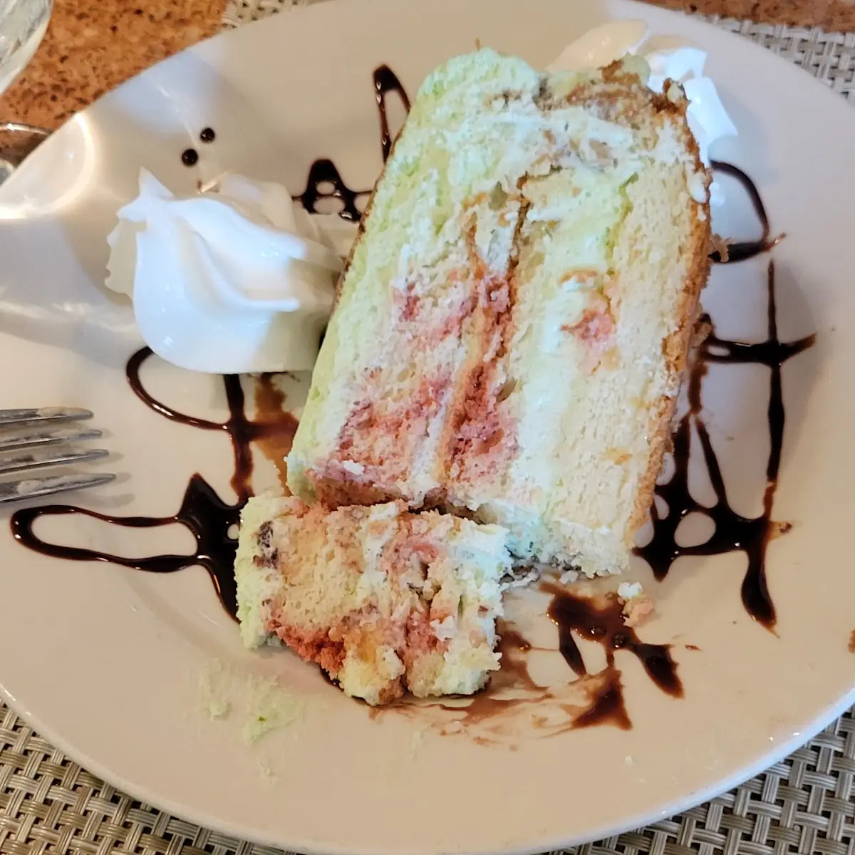 Pistachio Cake Slice