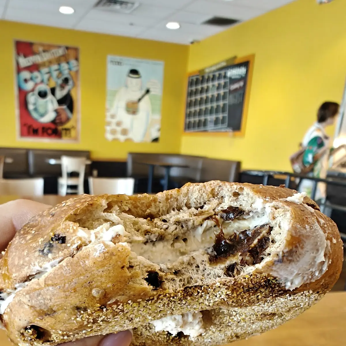 Raisin Bagel with Cream Cheese
